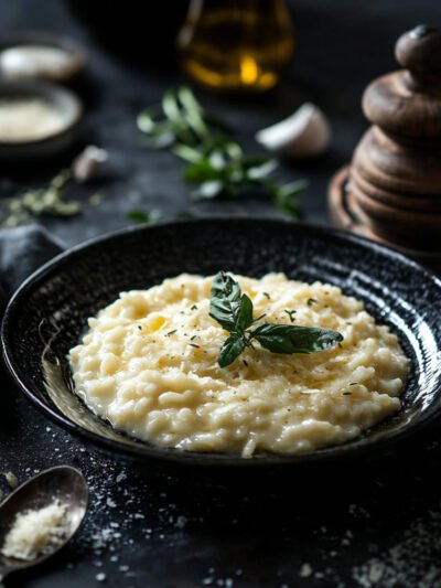 risoto de alho-poró