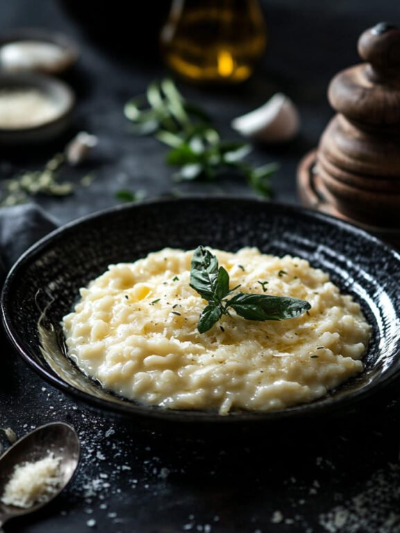 risoto de alho-poró
